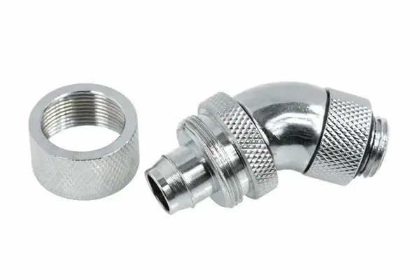 Компресионен фитинг Alphacool, 16/10 - G1/4, 45°, Въртящ се, Хром - image 2