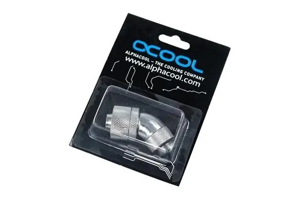 Компресионен фитинг Alphacool, 16/10 - G1/4, 45°, Въртящ се, Хром - image 3