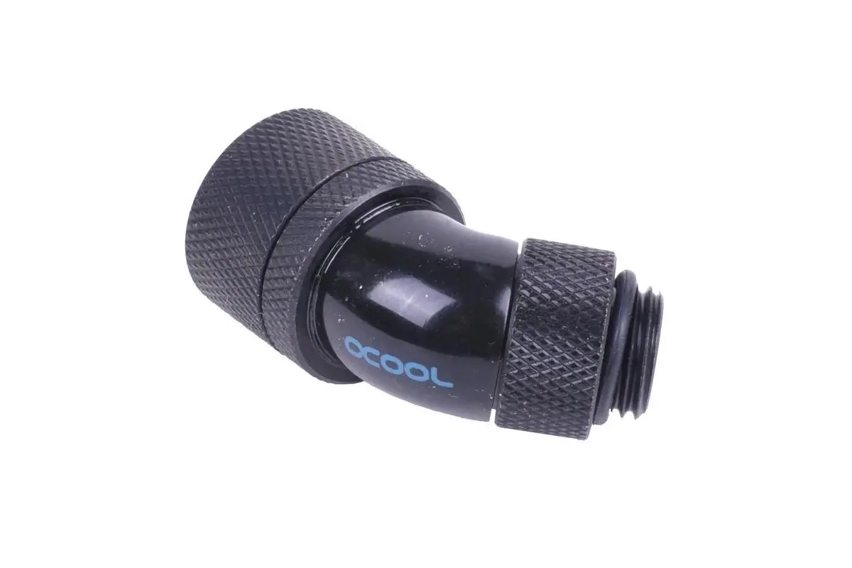 Fiting de compresie Alphacool, 16/10 - G1/4, 45°, Rotativ, Negru mat - image 1