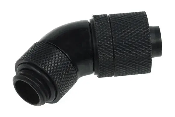 Компресионен фитинг Alphacool, 13/10 - G1/4, 45°, Въртящ се, Черен мат - image 1