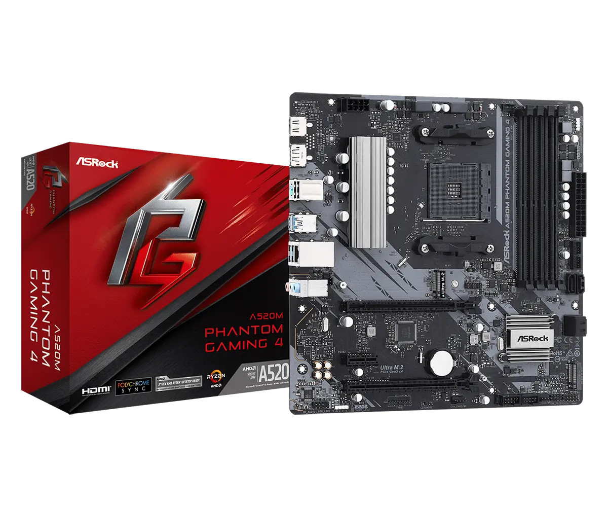 Дънна платка, ASROCK A520M PHANTOM GAMING 4