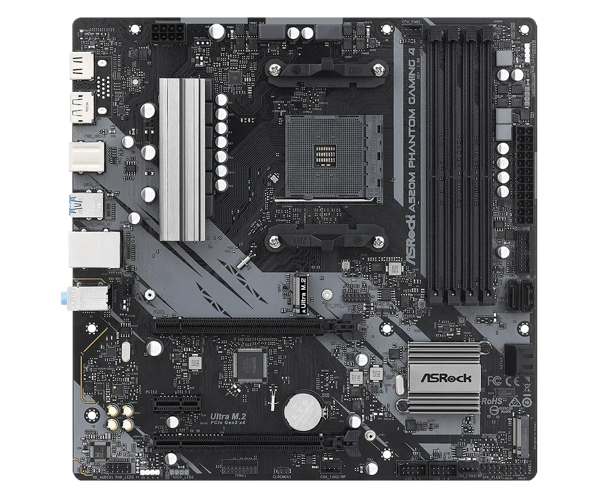 Дънна платка, ASROCK A520M PHANTOM GAMING 4 - image 1