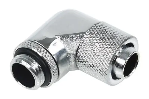Компресионен фитинг Alphacool, 13/10 - G1/4, 90°, Въртящ се, Хром - image 1