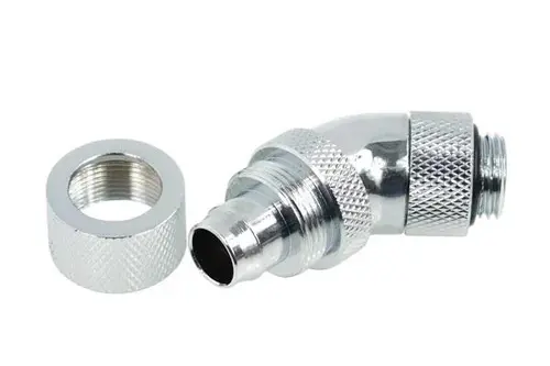 Компресионен фитинг Alphacool HF, 13/10 - G1/4, 45°, Въртящ се, Хром - image 2
