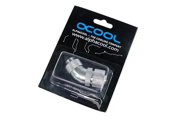 Компресионен фитинг Alphacool HF, 13/10 - G1/4, 45°, Въртящ се, Хром - image 3