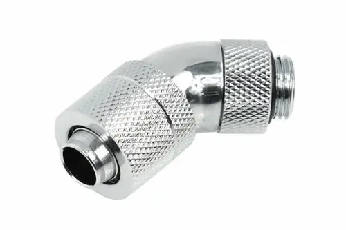Συνδετήρας συμπίεσης Alphacool HF, 13/10 - G1/4, 45°, Περιστρεφόμενος, Χρώμιο - 1