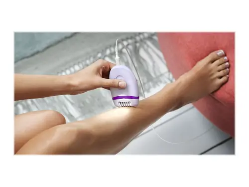 PHILIPS Компактен епилатор с кабел Satinelle Essential с opti-light + 4 принадлежности - image 5