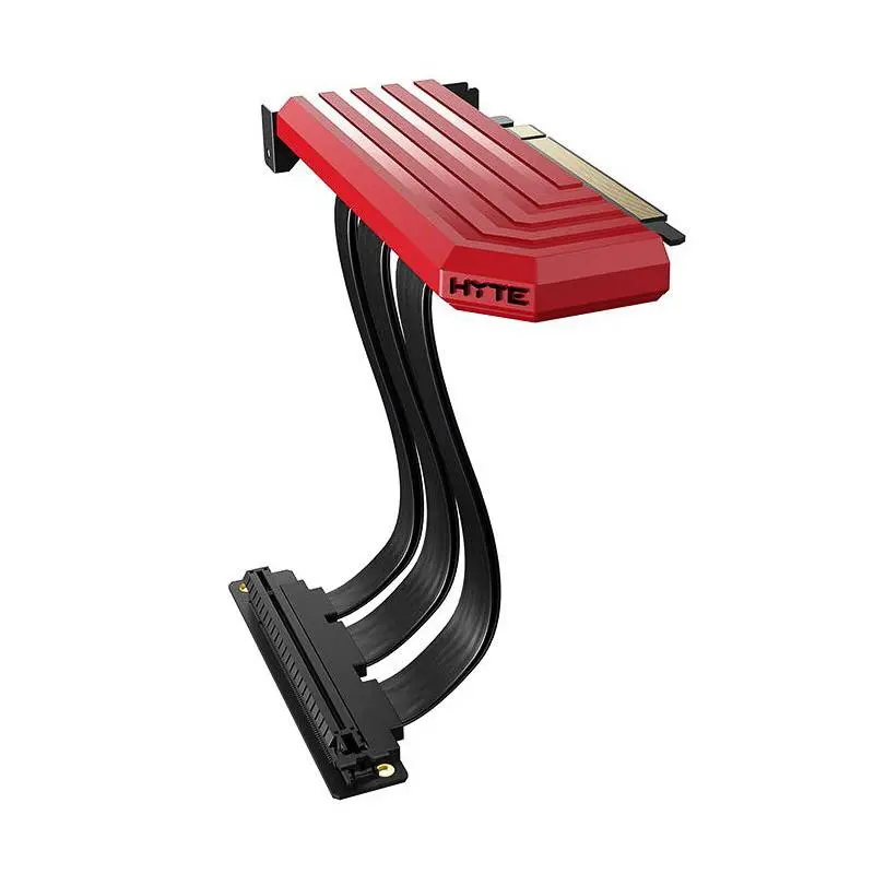Кабел за вертикален монтаж HYTE PCI-E 4.0 x16 200mm, Червено - image 1