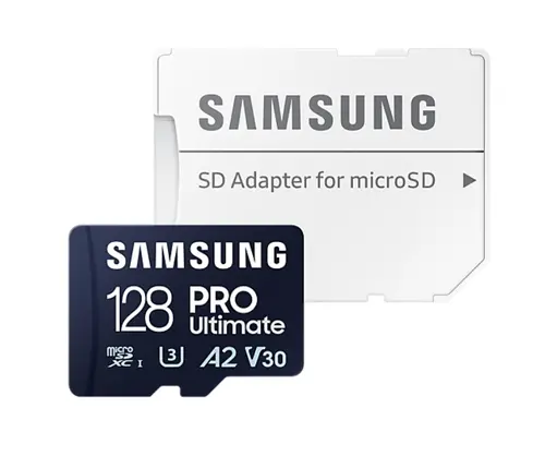 Памет, Samsung 128GB micro SD Card PRO Ultimate with Adapter , UHS-I, Read 200MB/s - Write 130MB/s, U3, V30, A2 - image 3