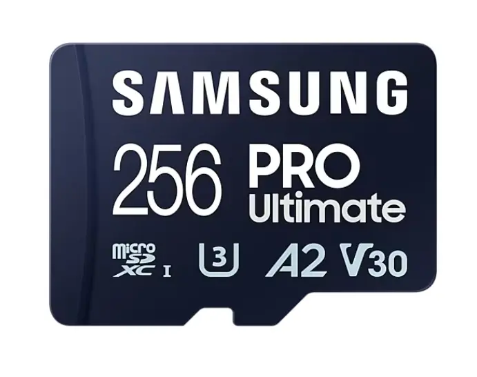 Памет, Samsung 256GB micro SD Card PRO Ultimate with Adapter , UHS-I, Read 200MB/s - Write 130MB/s, U3, V30, A2