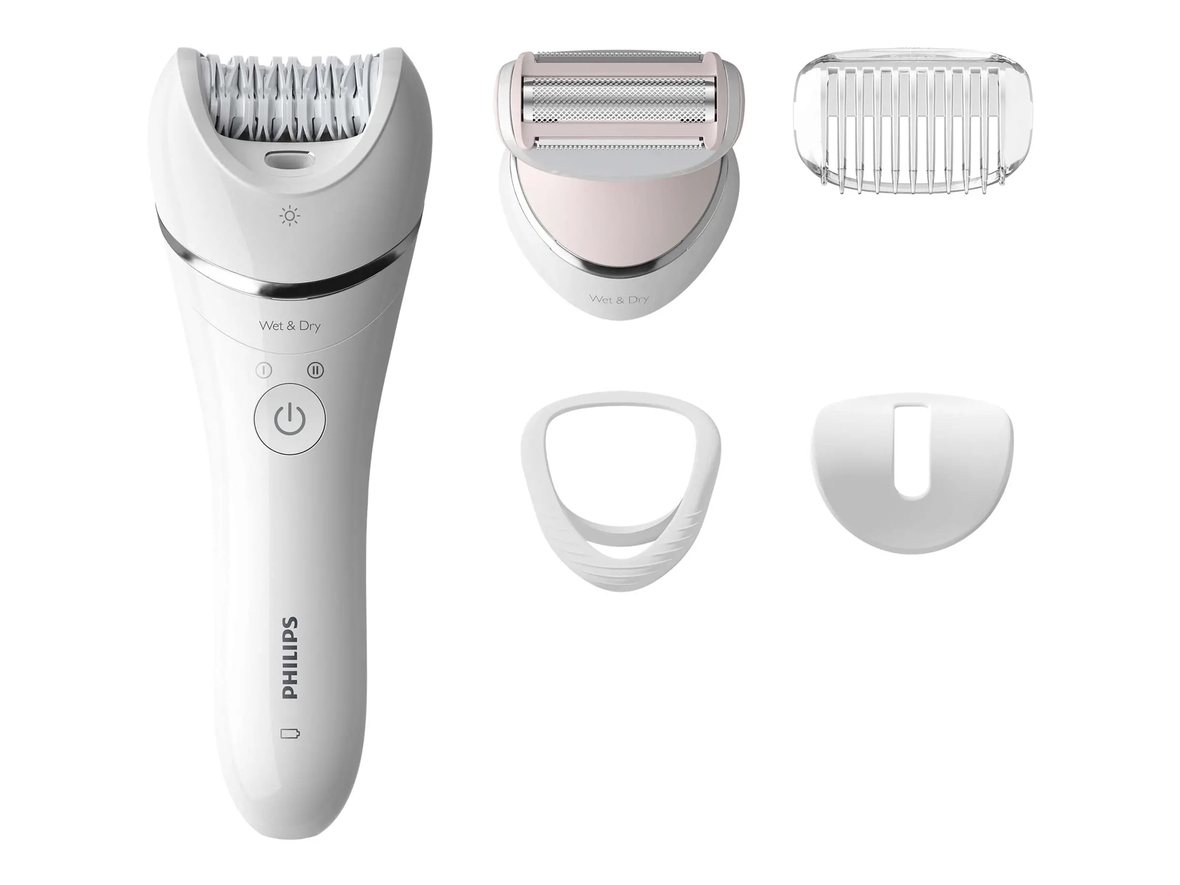 PHILIPS Epilator seria 8000 pentru utilizare pe piele umedă și uscată, pentru picioare și corp + 5 accesorii