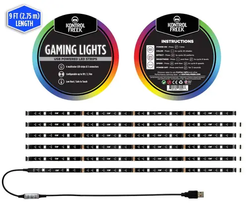 Bandă RGB KontrolFreek Gaming Lights Kit, USB (2.74m) - 1