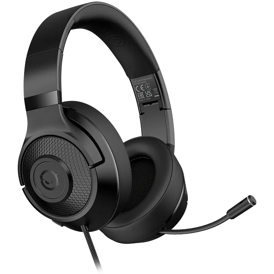 LORGAR Noah 101, Gaming headset με μικρόφωνο, σύνδεση με βύσμα 3.5mm, μήκος καλωδίου 2m, πτυσσόμενος σχεδιασμός, μαξιλαράκια αυτιών από δέρμα PU