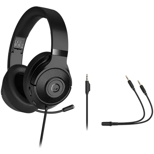 LORGAR Noah 101, Gaming headset με μικρόφωνο, σύνδεση με βύσμα 3.5mm, μήκος καλωδίου 2m, πτυσσόμενος σχεδιασμός, μαξιλαράκια αυτιών από δέρμα PU - 5