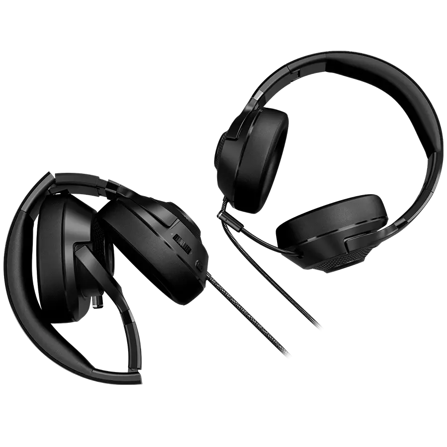 LORGAR Noah 101, Gaming headset with microphone, 3.5mm jack connection, cable length 2m, foldable design, PU leather ear pads, size: 185*195*80mm, 0.245kg, black - image 5