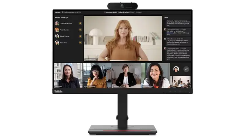 Монитор, Lenovo ThinkVision T24m-29 23.8", IPS, AG, 16:9, 1920x1080, 4 ms, 250 nits, 60Hz, 1000:1, Tilt, Swivel, Pivot, Height Adjust Stand, 4x USB 3.2, 1x USB-C, HDMI, DP, 3Y - image 5