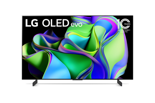 Телевизор, LG OLED42C31LA, 42" UHD OLED evo, 4K (3840 x 2160), DVB-C/T2/S2, Full Cinema Screnn, Alpha 9, 120Hz, ThinQ AI, HDR10, VRR, NVIDIA G-SYNC, AMD FreeSync, Dolby Vision, Dolby Atmos, Wi-Fi, BT, HDMI, USB, Multi View, Meteor Titan