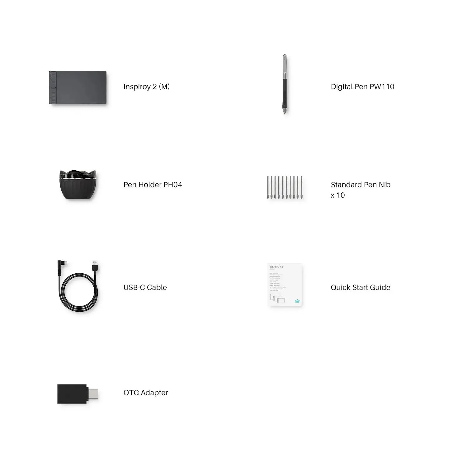 Графичен таблет HUION Inspiroy 2 M, 5080 LPI, Зелен - image 4