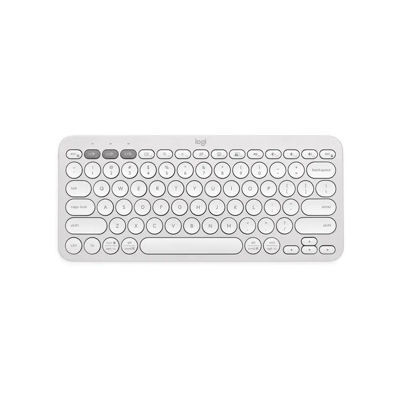 Tastatură, Logitech Pebble Keys 2 K380s - TONAL WHITE - US INT'L - BT - N/A - INTNL-973 - UNIVERSAL