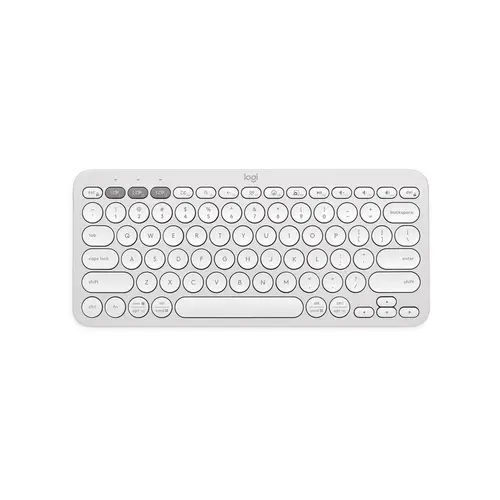 Клавиатура, Logitech Pebble Keys 2 K380s - TONAL WHITE - US INT'L - BT - N/A - INTNL-973 - UNIVERSAL
