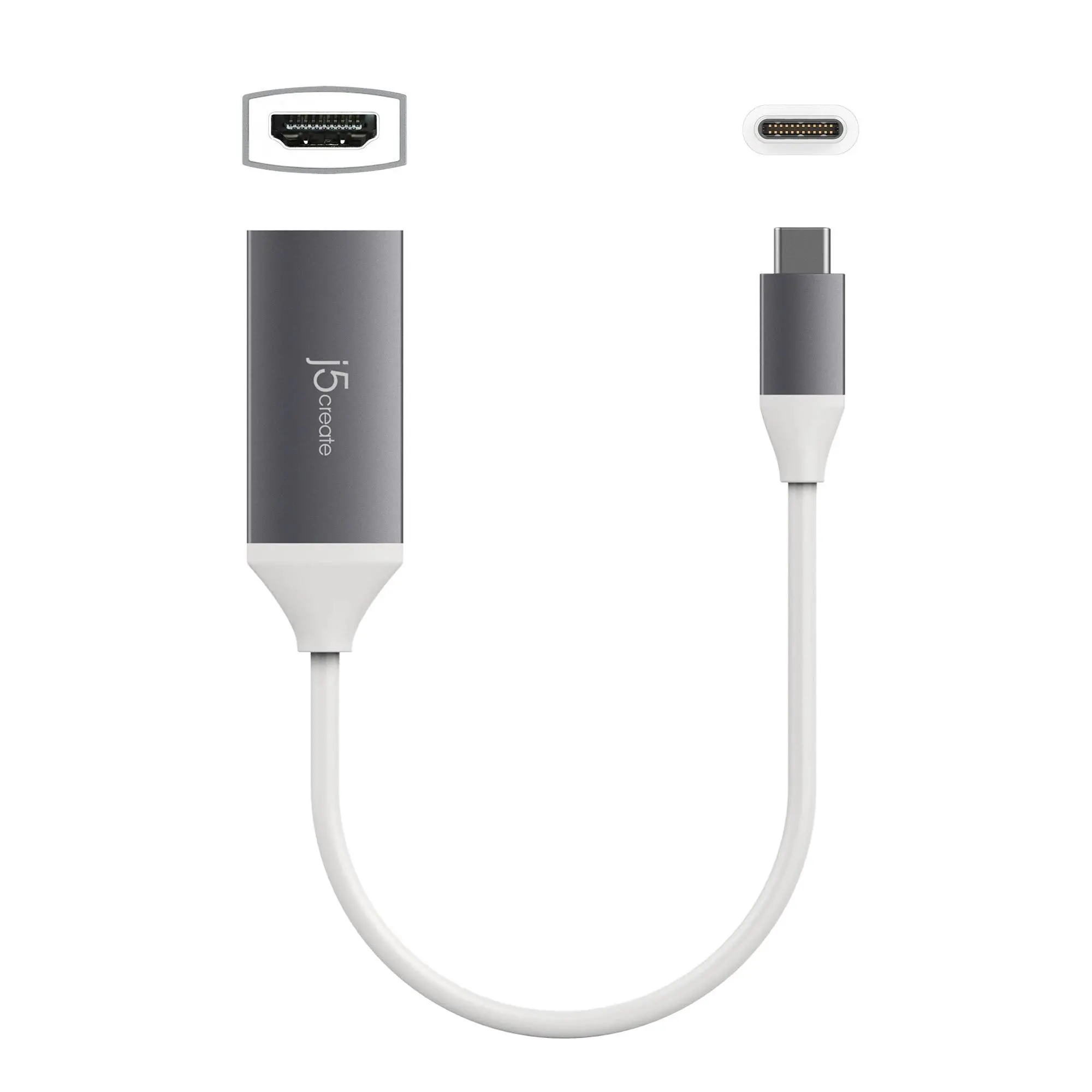 Adaptor j5create JCA153G, USB-C la 4K HDMI, Gri - image 1