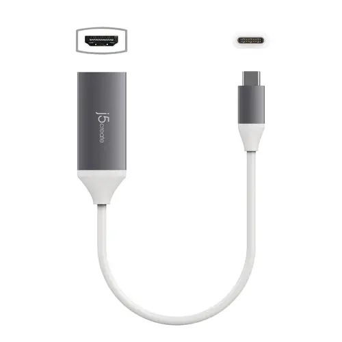Αντάπτορας j5create JCA153G, USB-C σε 4K HDMI, Γκρι - 2