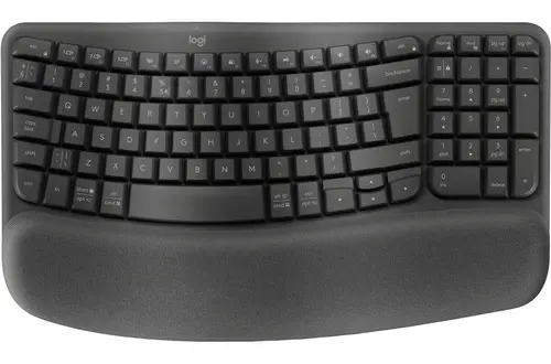 Клавиатура, Logitech Wave Keys wireless ergonomic keyboard - GRAPHITE - US INT`L - 2.4GHZ/BT - N/A - INTNL-973 - UNIVERSAL
