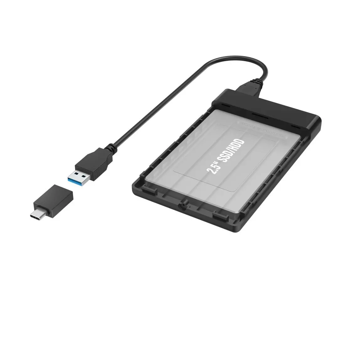 Чекмедже за твърд диск HAMA, 2.5", SSD, HDD, USB 3.2 Gen 1, SATA III, Черен - image 2