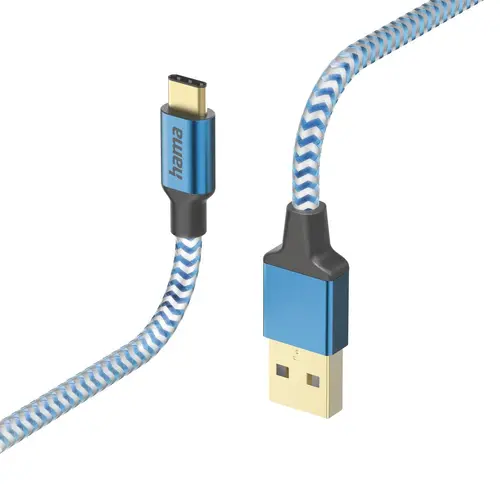 Καλώδιο HAMA Reflective, USB-C αρσενικό - USB-A αρσενικό, 1.5m, 201558 - 1