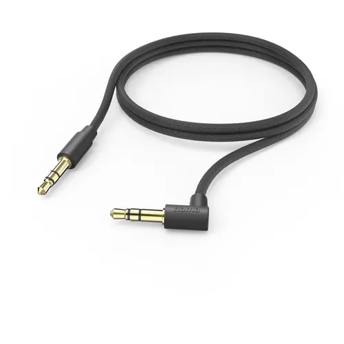 HAMA καλώδιο ήχου Aux, βύσμα 3,5 mm - βύσμα 3,5 mm, υπό γωνία 90°, 1m - 1