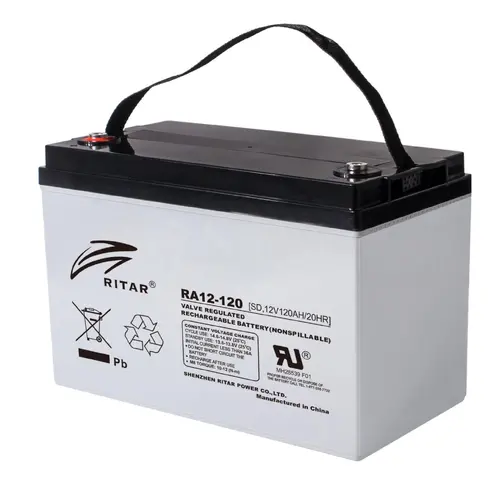 Μπαταρία μολύβδου RITAR (RA12-120), AGM, 12V, 120 Ah, 407/ 177/ 225 mm, F12(M8) - 1