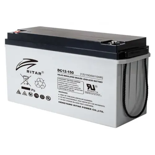 Μπαταρία μολύβδου AGM RITAR (DC12-150), 12V, 150Ah, F12/M8, Για ηλιακά συστήματα - 1