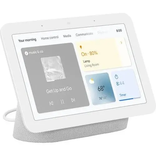 Смарт тонколона Google Nest Hub 2nd gen, Сензорен екран, Гласов асистент, Бяла