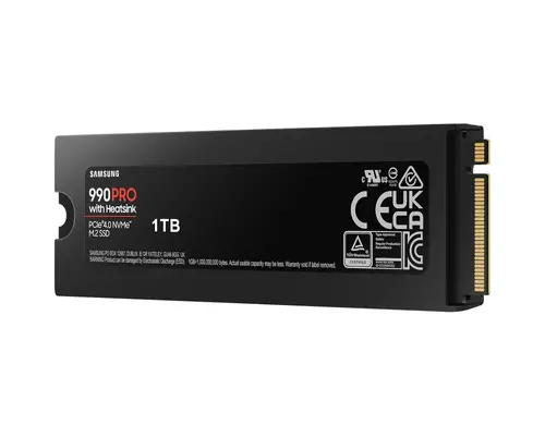 Твърд диск, Samsung SSD 990 PRO 1TB Heatsink PCIe 4.0 NVMe 2.0 M.2 V-NAND 3-bit MLC, 256-bit Encryption, Read 7450 MB/s Write 6900 MB/s - image 3