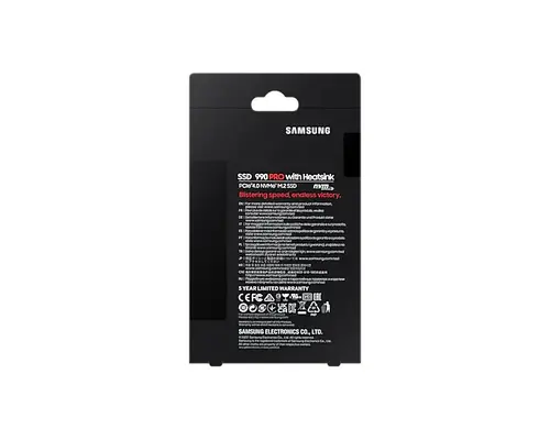 Твърд диск, Samsung SSD 990 PRO 1TB Heatsink PCIe 4.0 NVMe 2.0 M.2 V-NAND 3-bit MLC, 256-bit Encryption, Read 7450 MB/s Write 6900 MB/s - image 7