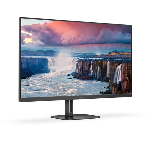 Монитор, AOC 27V5CE/BK, 27" IPS WLED, 1920x1080@75Hz, 4ms GtG, 1ms MPRT, 300cd m/2, DCR 1000:1, 20M:1, Adaptive Sync, FlickerFree, Low Blue Light, 3Wx2, Tilt, HDMI, USB hub - image 1