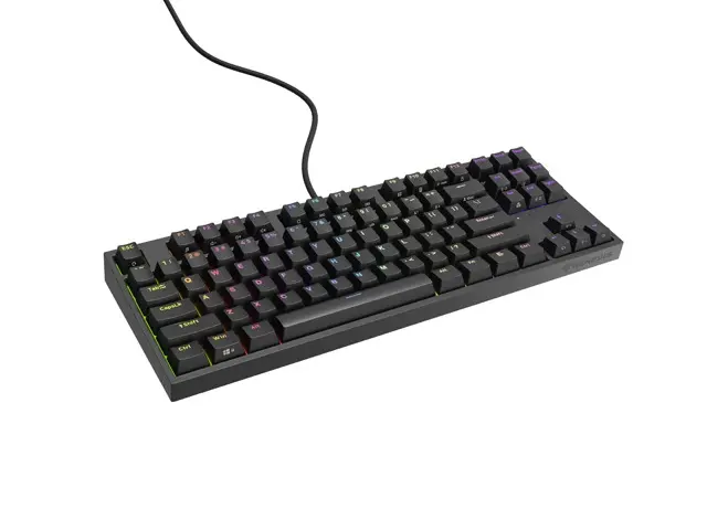 Клавиатура, Genesis Gaming Keyboard Thor 404 TKL Black RGB Backlight US Layout Yellow Switch - image 2