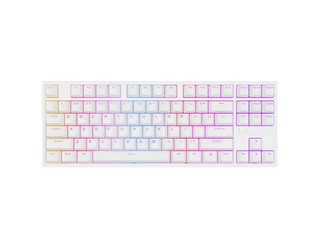 Клавиатура, Genesis Gaming Keyboard Thor 404 TKL White RGB Backlight US Layout Yellow Switch
