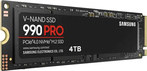 Твърд диск, Samsung SSD 990 PRO 4TB PCIe 4.0 NVMe 2.0 M.2 V-NAND 3-bit MLC, 256-bit Encryption, Read 7450 MB/s Write 6900 MB/s - image 1