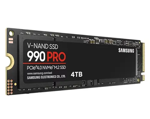 Твърд диск, Samsung SSD 990 PRO 4TB PCIe 4.0 NVMe 2.0 M.2 V-NAND 3-bit MLC, 256-bit Encryption, Read 7450 MB/s Write 6900 MB/s - image 3