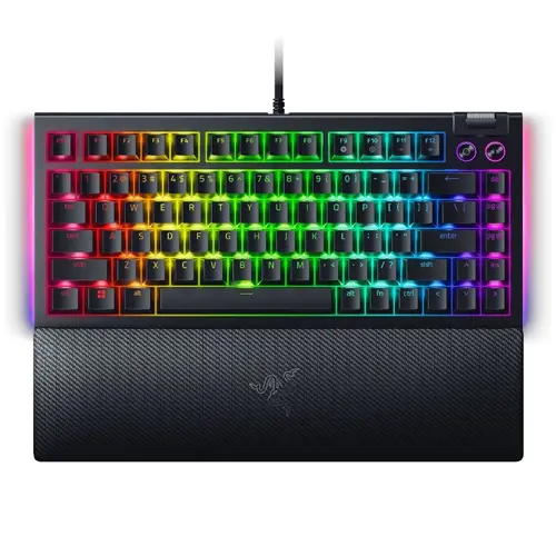Razer BlackWidow V4 75%, Gaming Keyboard, US Layout, Razer Chroma RGB, Hot-swappable Design, Detachable Type C Cable, PCB & Case sound dampening foam, Up to 8,000 Hz polling rate, Doubleshot ABS Keycaps, Magnetic Plush Leatherette - image 2