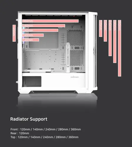Zalman кутия Case EATX - Z10 DUO White - Mesh/Tempered Glass - image 14
