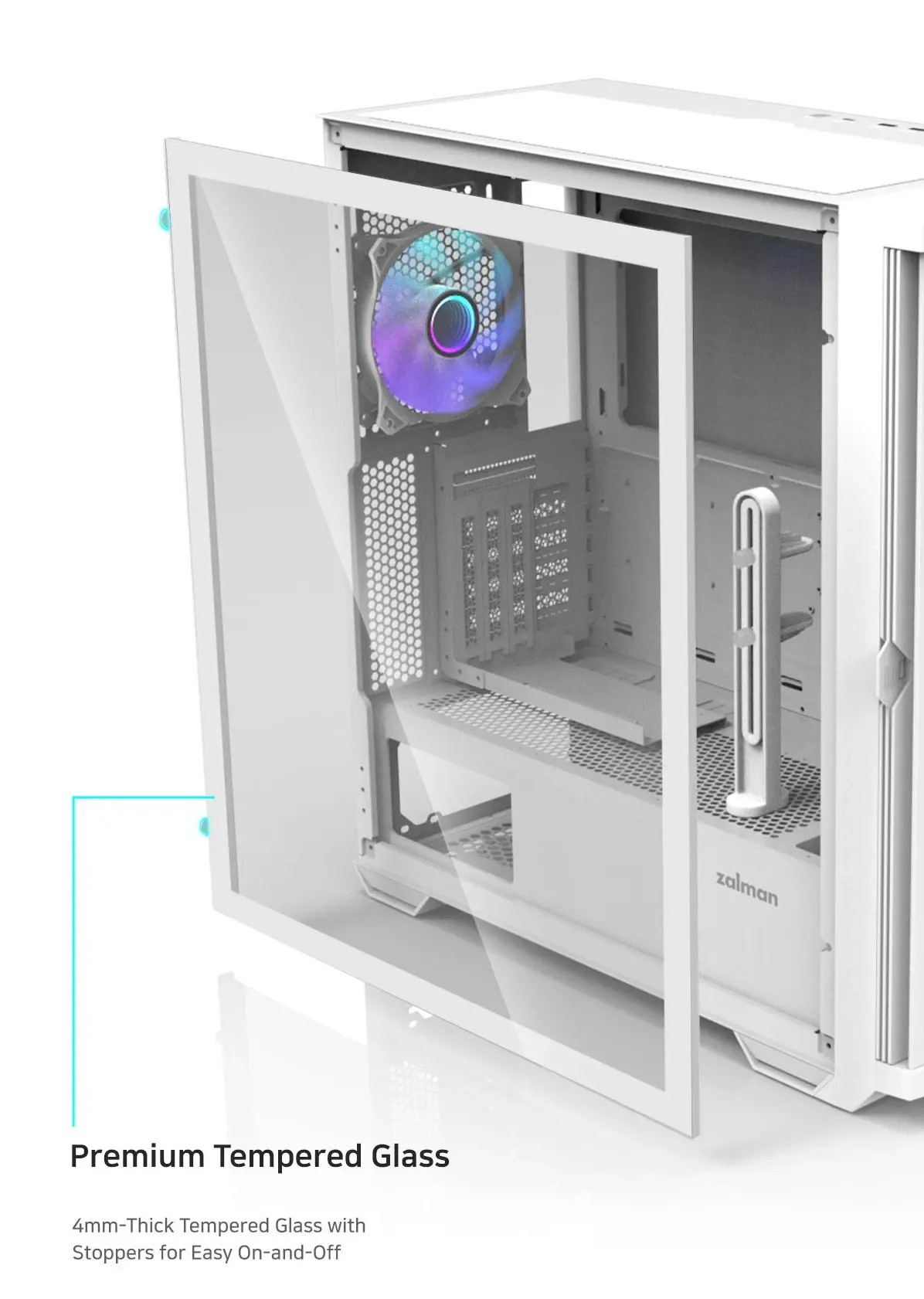 Zalman кутия Case EATX - Z10 DUO White - Mesh/Tempered Glass - image 18