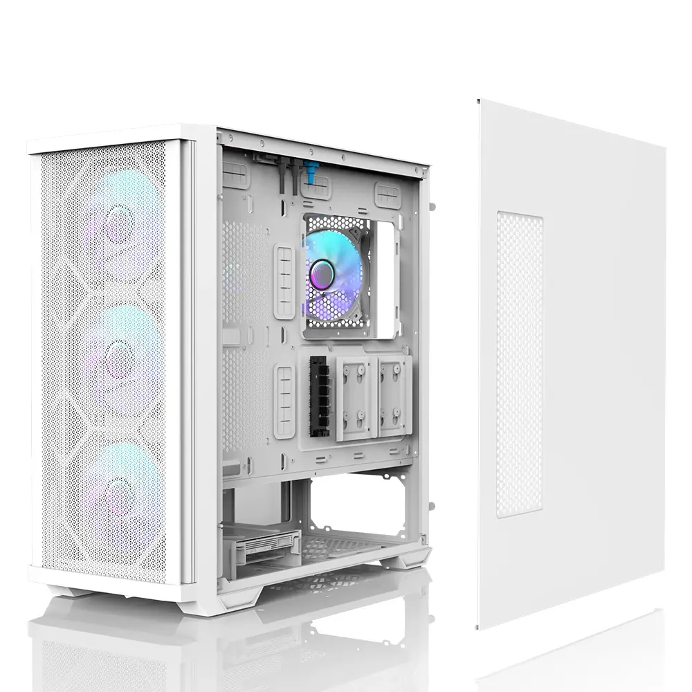 Zalman кутия Case EATX - Z10 DUO White - Mesh/Tempered Glass - image 8
