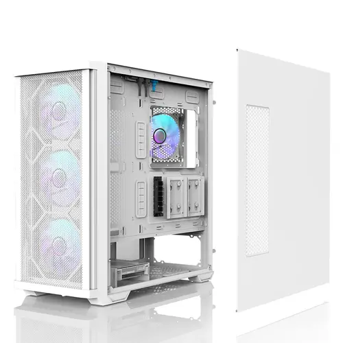 Zalman кутия Case EATX - Z10 DUO White - Mesh/Tempered Glass - image 8