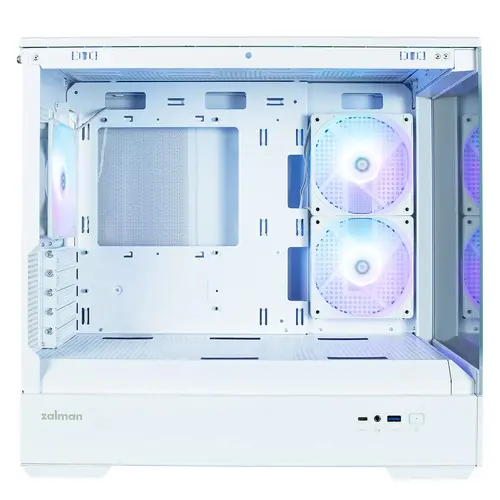 Zalman кутия Case mATX - P30 White - aRGB, Tempered Glass - image 14