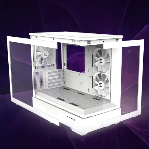 Zalman κουτί Case mATX - P30 White - aRGB, Tempered Glass - 16