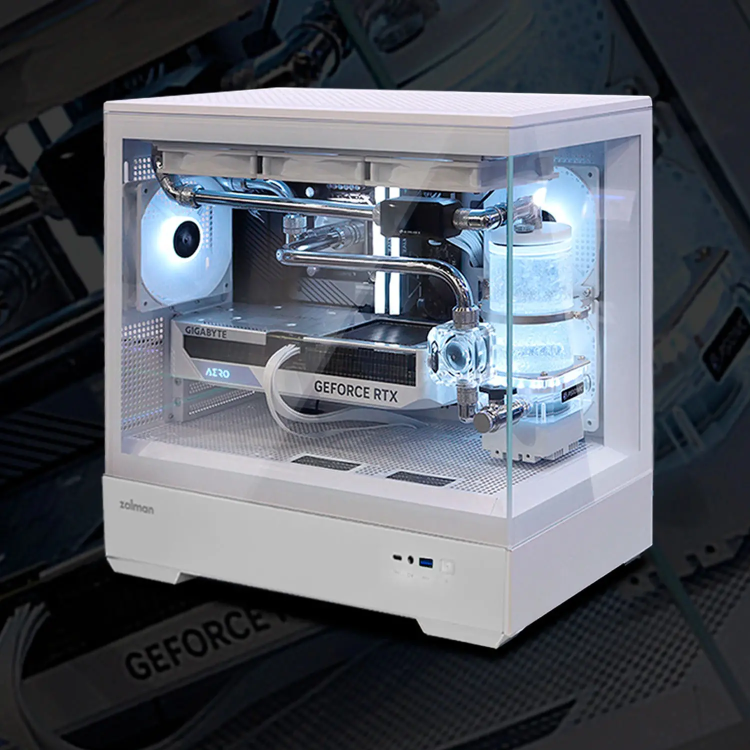 Zalman κουτί Case mATX - P30 White - aRGB, Tempered Glass - image 19