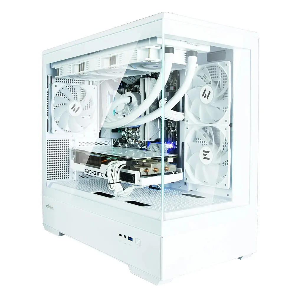 Zalman кутия Case mATX - P30 White - aRGB, Tempered Glass - image 20