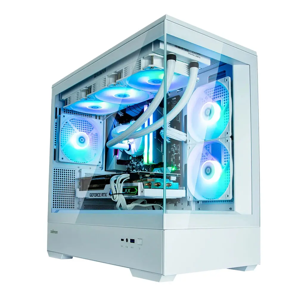 Zalman carcasă Case mATX - P30 White - aRGB, Tempered Glass - image 23